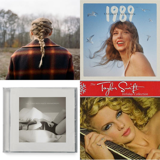 Taylor Swift - Evermore (Edited) & 1989 (Taylor's Version) & Tortured Poets Department (X) (Manuscript- Bonus Track) & Holiday Collection - CD Bundle