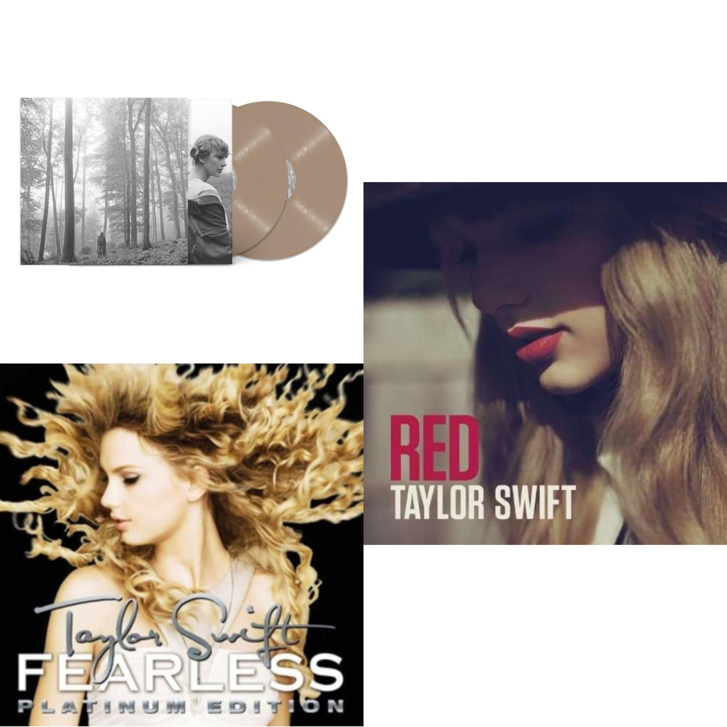 Folklore (X) (Beige Vinyl/2LP) & Red & Fearless Platinum Edition