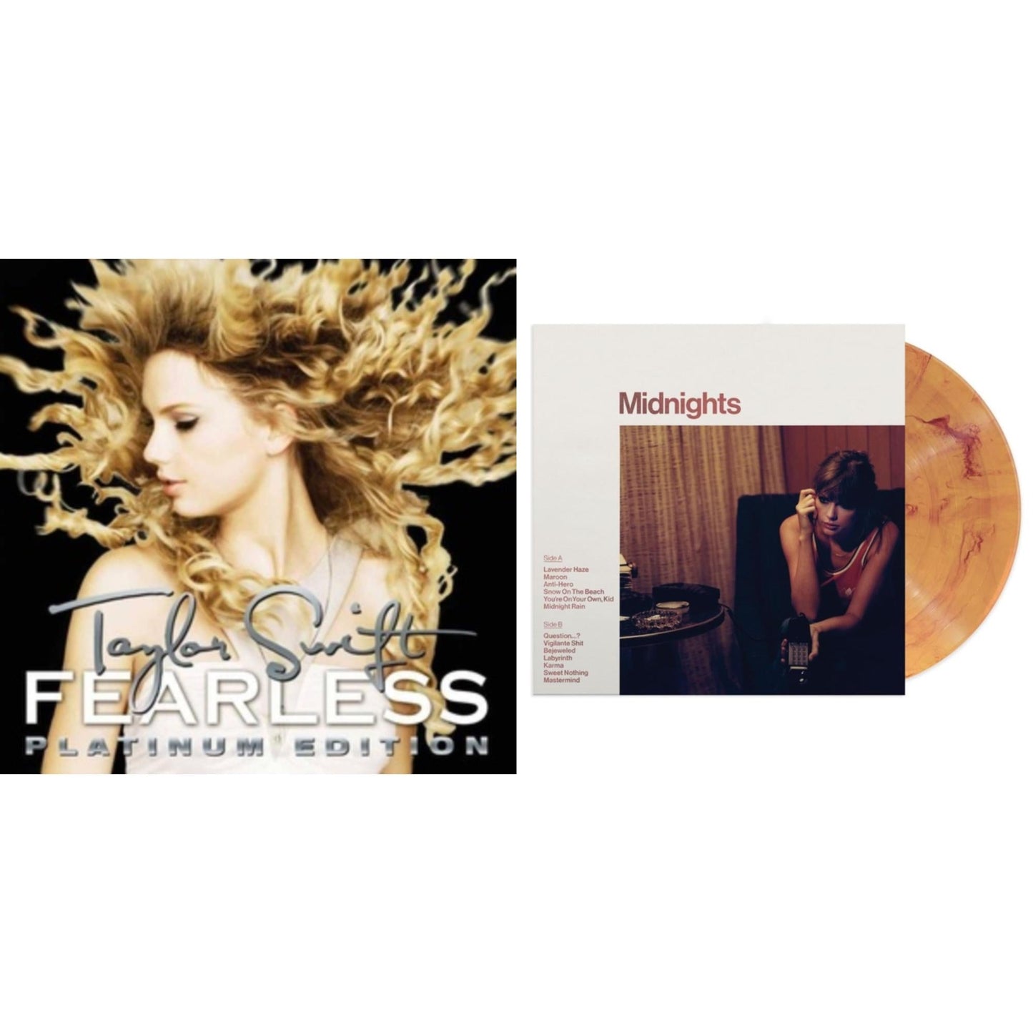 Midnights (X) (Blood Moon LP Vinyl) & Fearless Platinum Edition