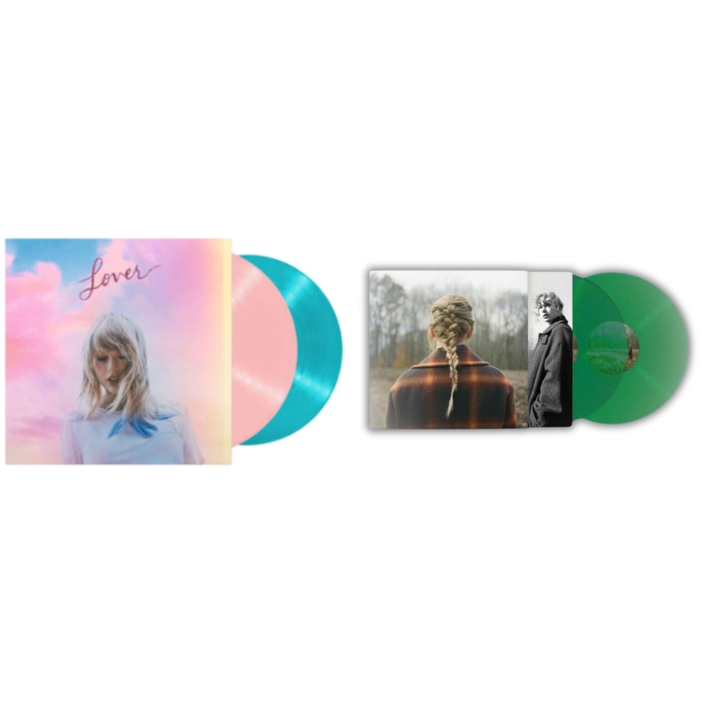 Taylor Swift - Taylor Swift - Evermore (Translucent Green Vinyl/2LP) & Lover