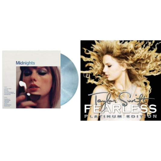 Midnights (X) (Moonstone Blue LP Vinyl) & Fearless Platinum Edition