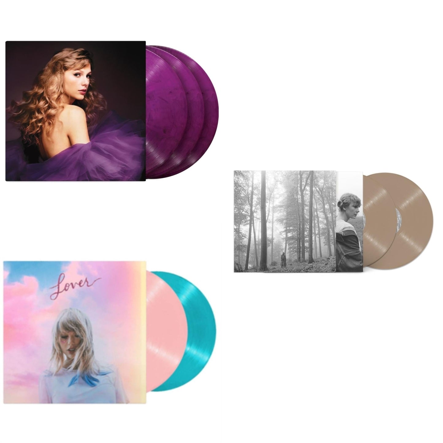 Folklore (X) (Beige Vinyl/2LP) & Speak Now (Taylor's Version) (Orchid Marbled Vinyl/3LP) & Lover