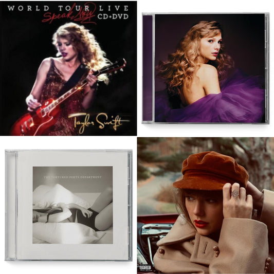 Taylor Swift - Red (Taylor's Version) (Edited) (2CD) & Speak Now (Taylor's Version) (2CD) & Tortured Poets Department (X) (Manuscript- Bonus Track) & Speak Now World Tour Live (CD/DVD)