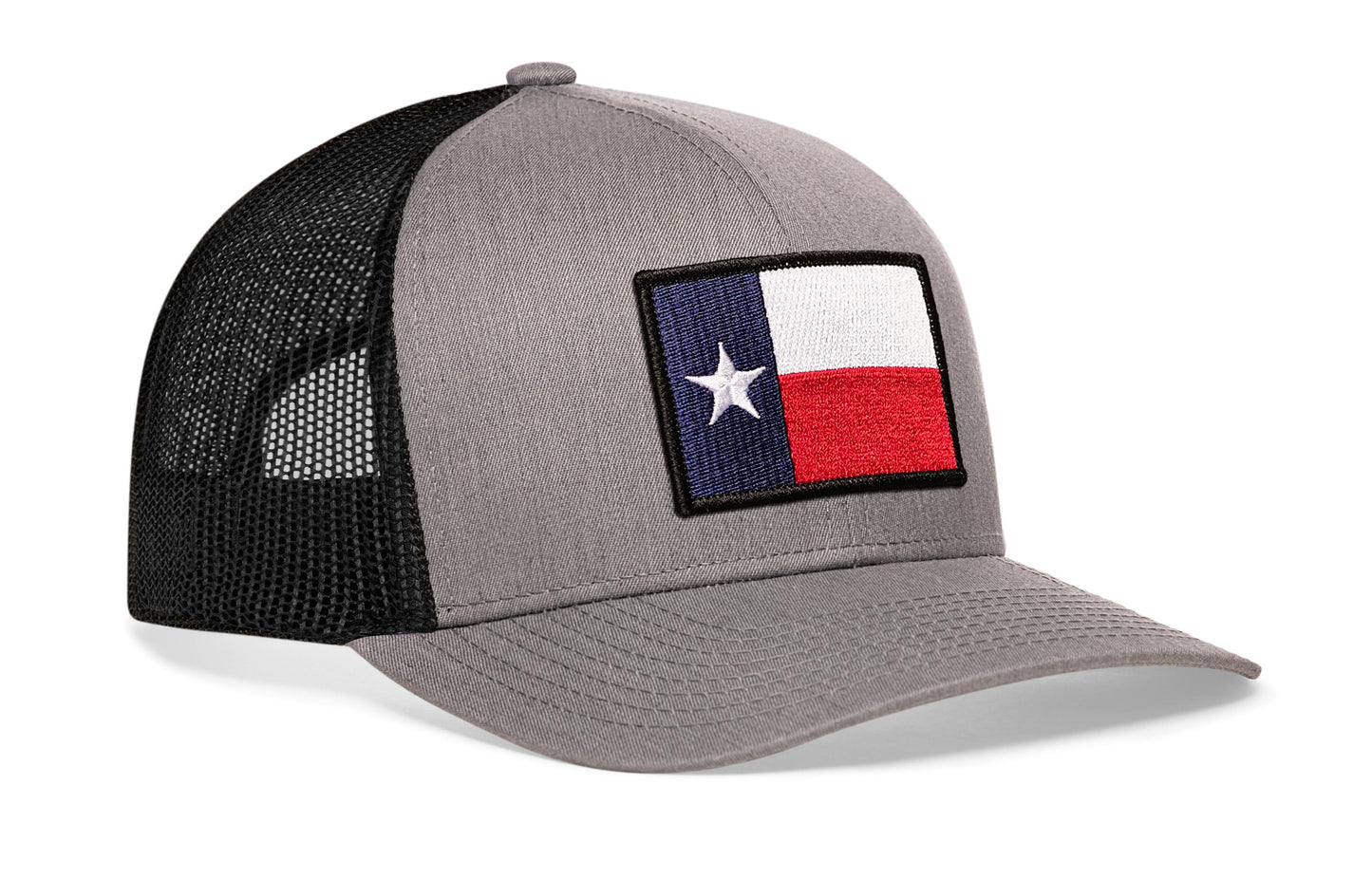 Texas Flag Trucker Hat  |  Gray-Black TX Snapback