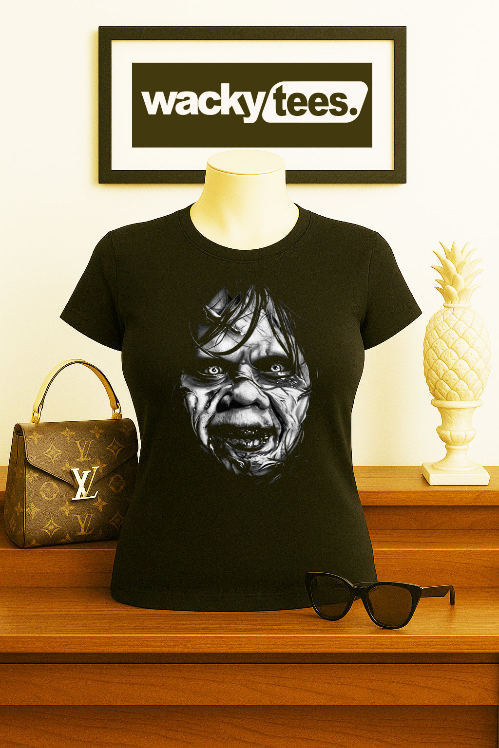 The Exorcist Face Horror Terror Halloween Graphic Tee Shirt