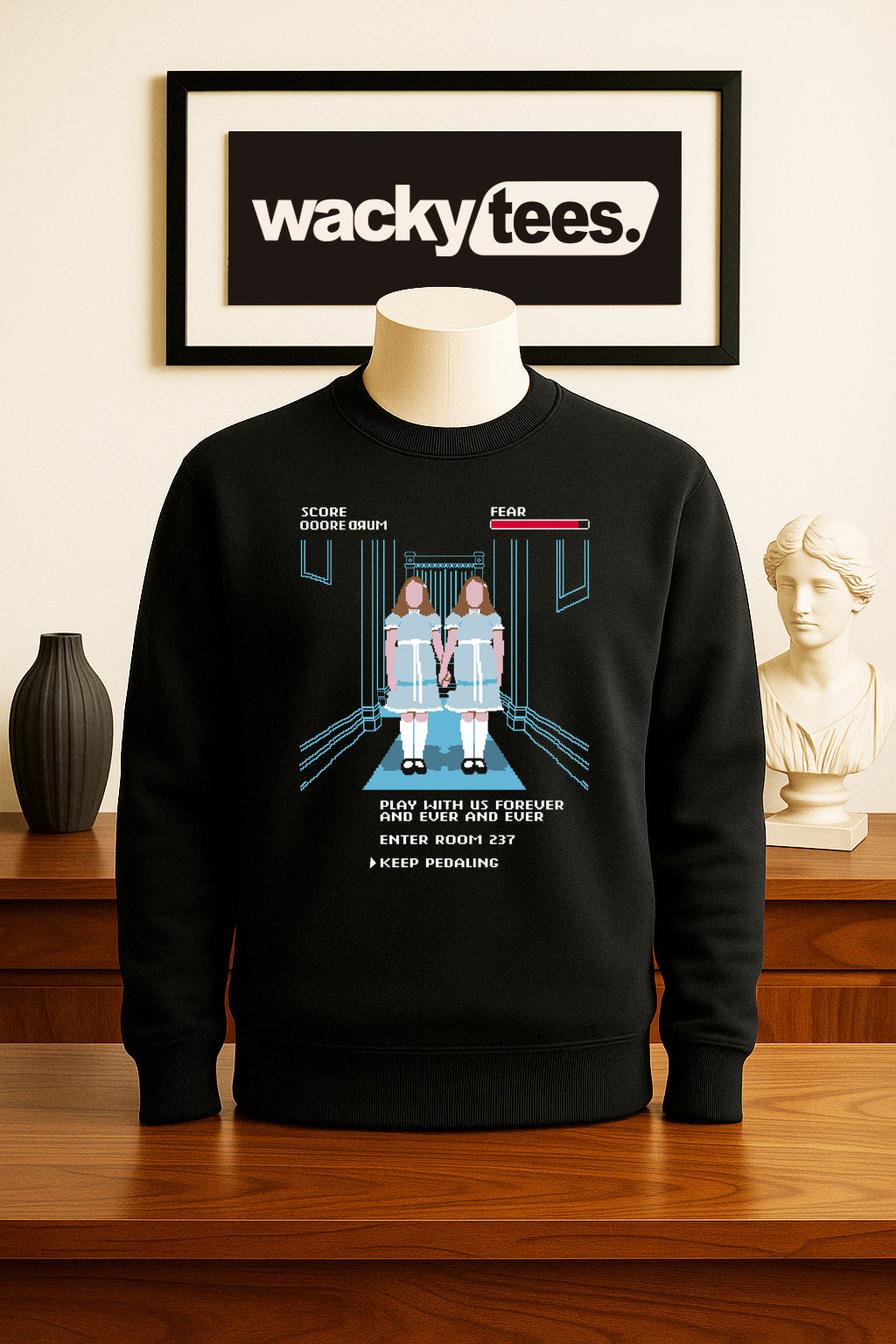 The Shining Girls Retro 8bit Style Gaming Horror Terror Halloween Graphic Tee Shirt