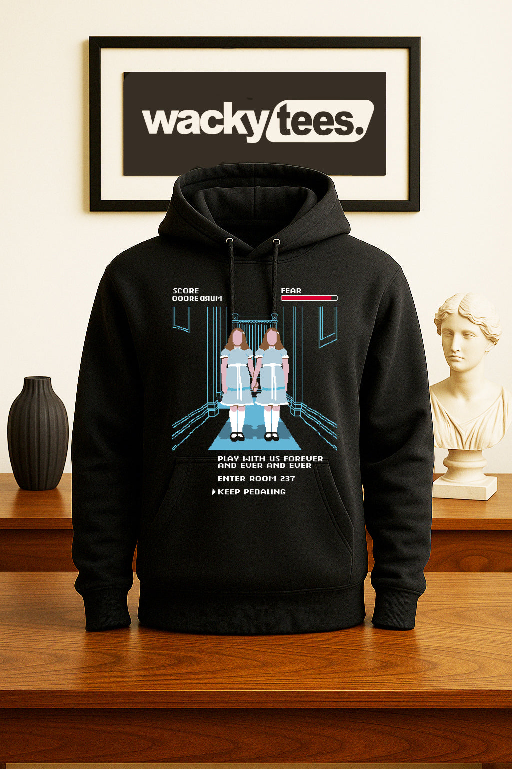 The Shining Girls Retro 8bit Style Gaming Horror Terror Halloween Graphic Tee Shirt