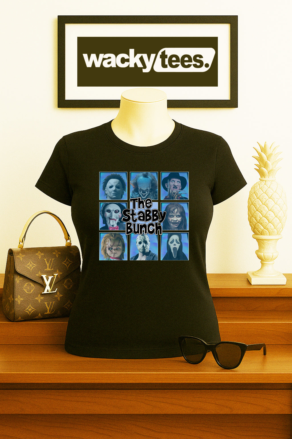 The Stabby Bunch Serial Killer Horror Terror Halloween Graphic Tee Shirt