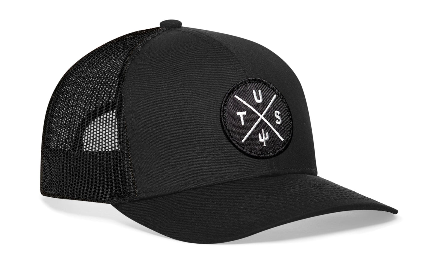 Tucson Trucker Hat  |  Black TUS X Snapback