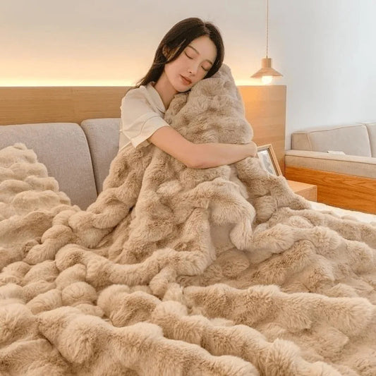 Twist of the Abyss – Double-Layer Micromink Faux Fur Blanket | Heavy Luxe Bubble Wrap for Rock Gods & Sofa Beasts - Premium  from dsers - Just $188.88! Shop now at Lizard Vigilante