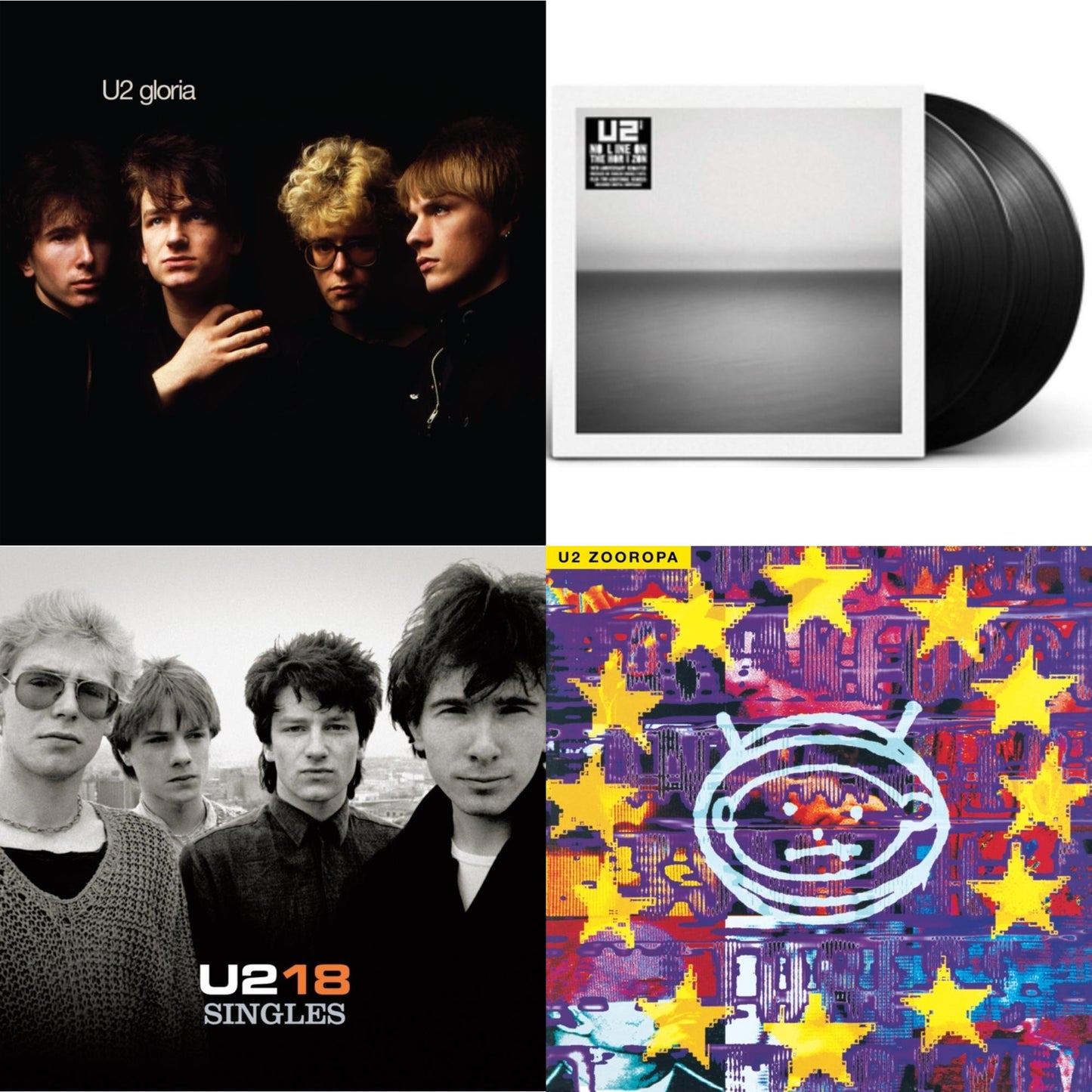 Gloria (40Th Anniversary/180G/Transparent Yellow LP Vinyl) & Zooropa (Transparent Yellow/2LP) & U218 Singles & No Line On The Horizon (2 LP)