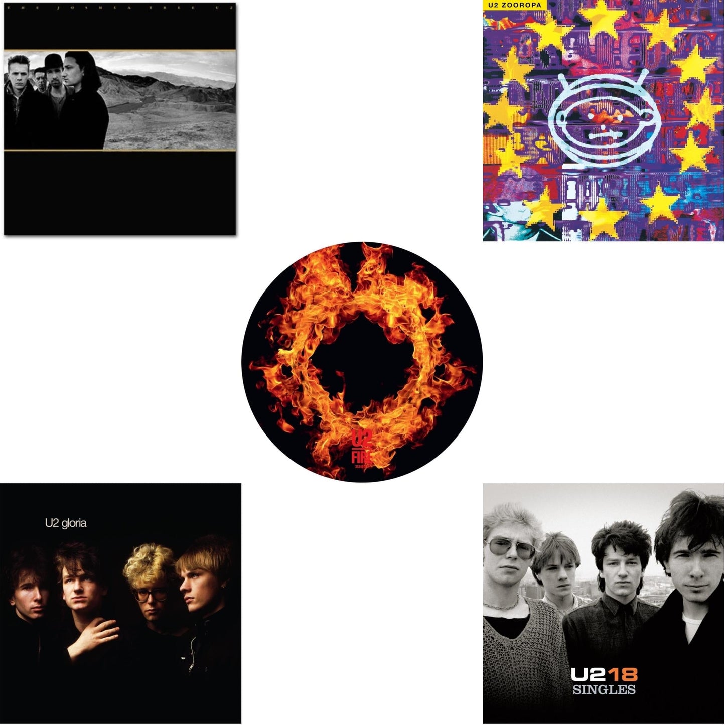 Fire (40Th Anniversary Edition/Picture Disc) & Gloria (40Th Anniversary/180G/Transparent Yellow LP Vinyl) & Zooropa (Transparent Yellow/2LP) & U218 Singles & Joshua Tree