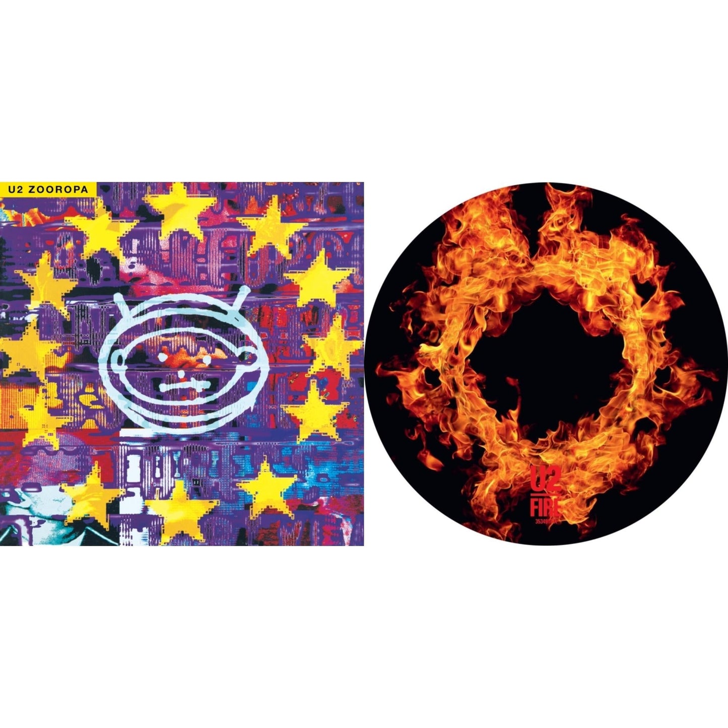 U2 - Fire (40Th Anniversary Edition/Picture Disc) & Zooropa (Transparent Yellow/2LP)