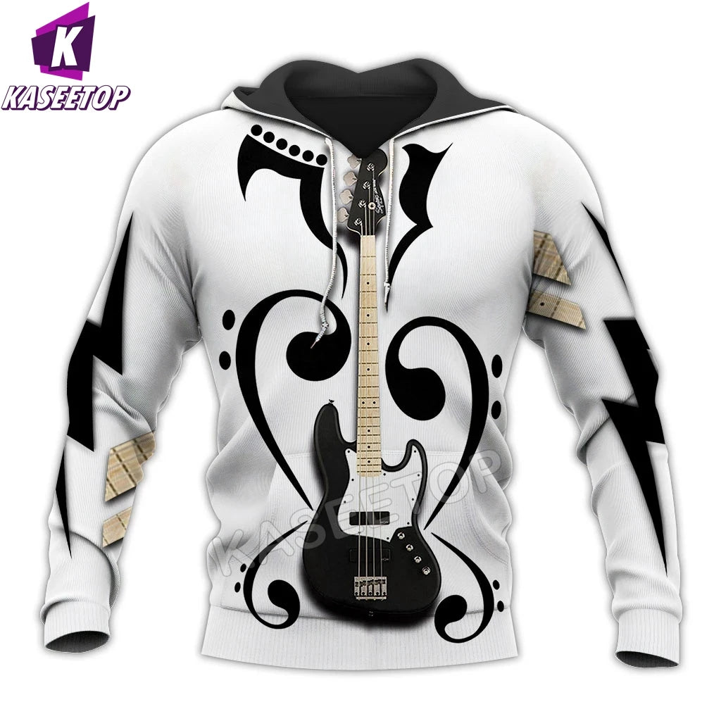 Epic 3D Printed Music Instrument Hoodie | Electric Guitar, Trumpet & Rock Band Art Sweatshirt for Men & Women | Punk, Streetwear, & Hip-Hop Style! - Premium hoodie from Lizard Vigilante - Just $62.99! Shop now at Lizard Vigilante