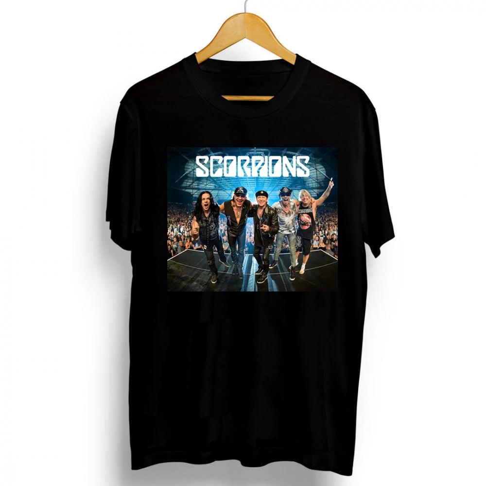 Scorpions 56th Anniversary T-Shirt – Heavy Metal Rock Band – Blackout Cotton Round Neck Graphic Tee - Premium T-Shirt from Lizard Vigilante - Just $22.99! Shop now at Lizard Vigilante