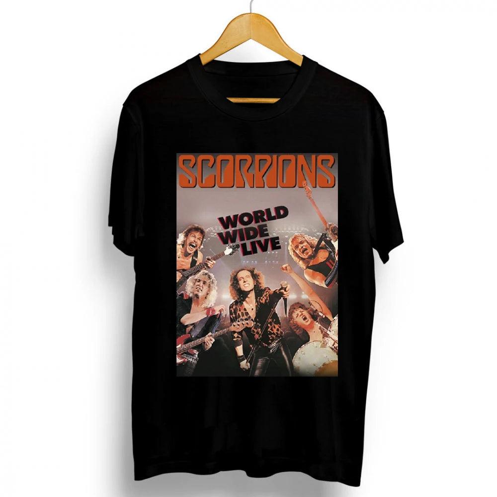 Scorpions 56th Anniversary T-Shirt – Heavy Metal Rock Band – Blackout Cotton Round Neck Graphic Tee - Premium T-Shirt from Lizard Vigilante - Just $22.99! Shop now at Lizard Vigilante