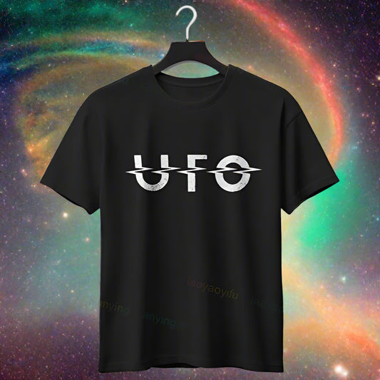 UFO & The Visitors – Vintage Alien Band Graphic Tee for Rockers, Ravers &amp; Cosmic Rebels - Premium  from Lizard Vigilante - Just $18.99! Shop now at Lizard Vigilante