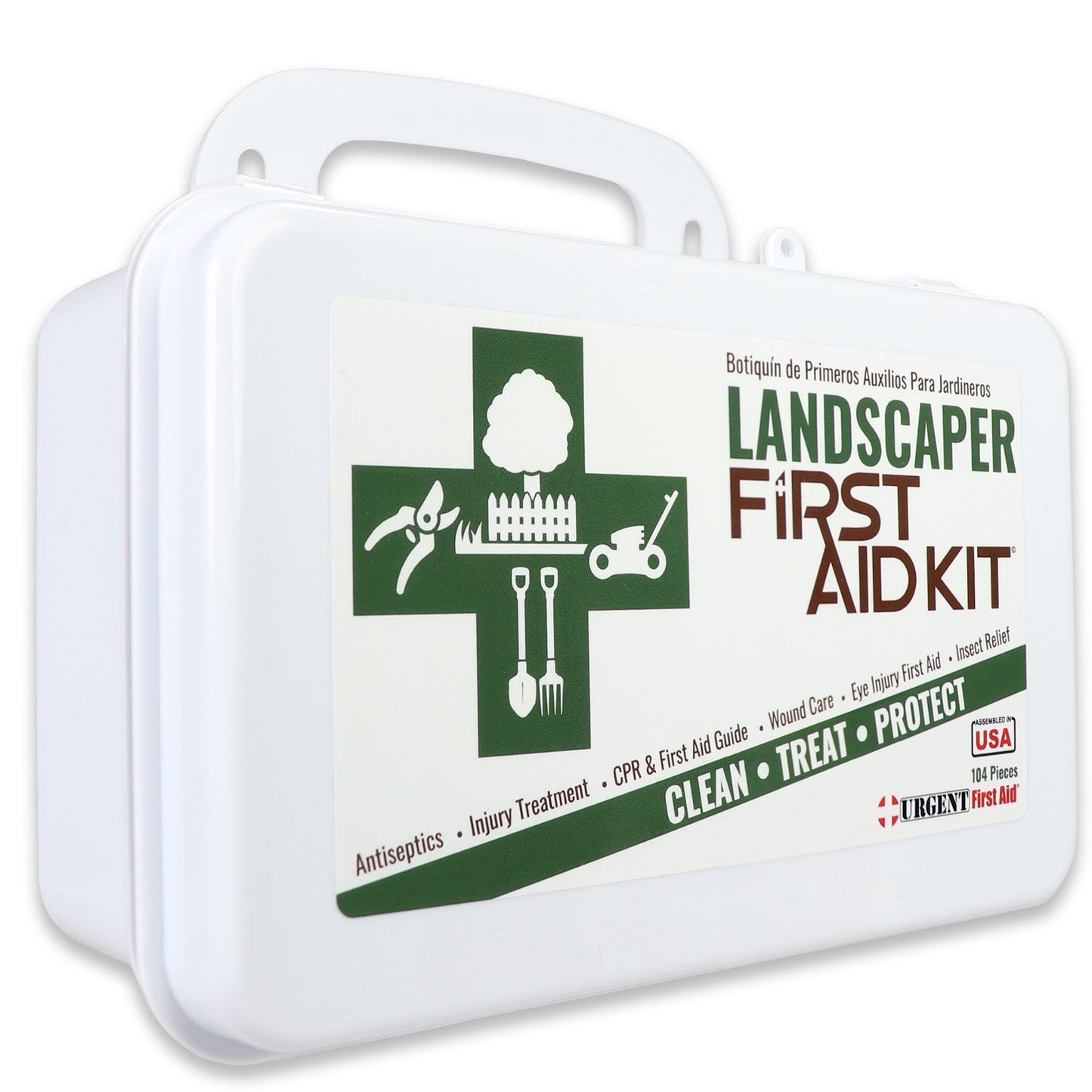 Landscaper's First Aid Kit - 10 Unit - 103 Piece - Plastic Case