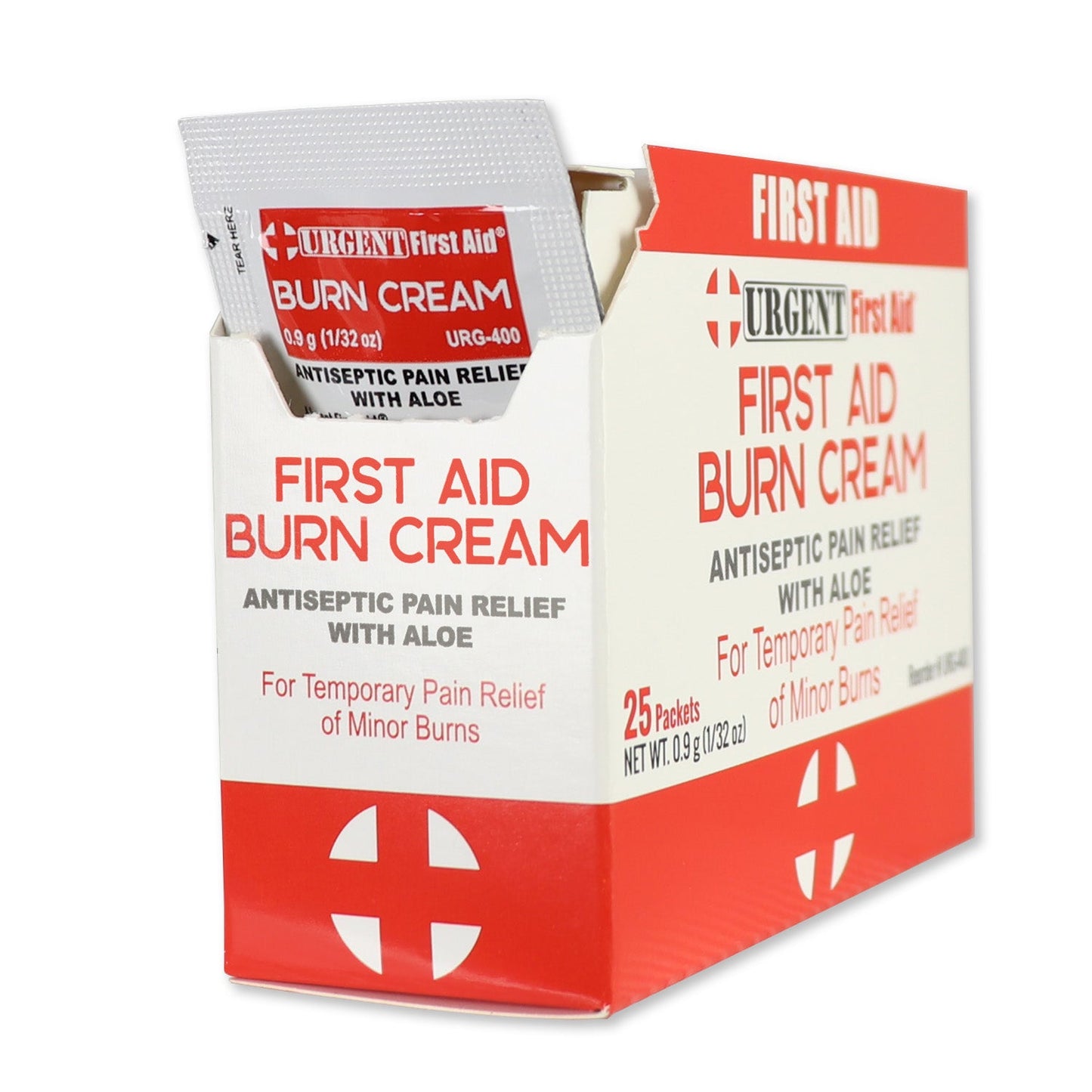 First Aid & Burn Cream .9gram, 25 Packets Per Box