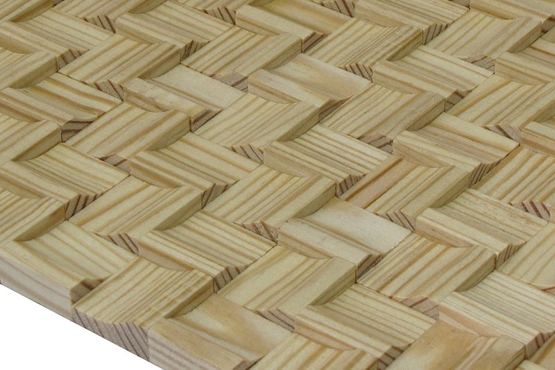 US Pine Infinity Mesh-mounted Wood Mosaic Wall Tile - Livfloors Collection