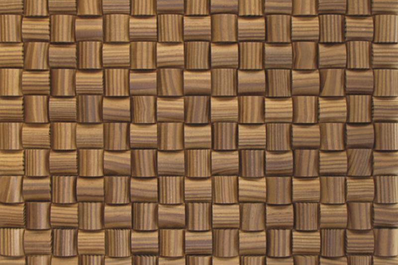 US Pine Straw Thermowood Mesh-mounted Mosaic Wall Tile - Livfloors Collection