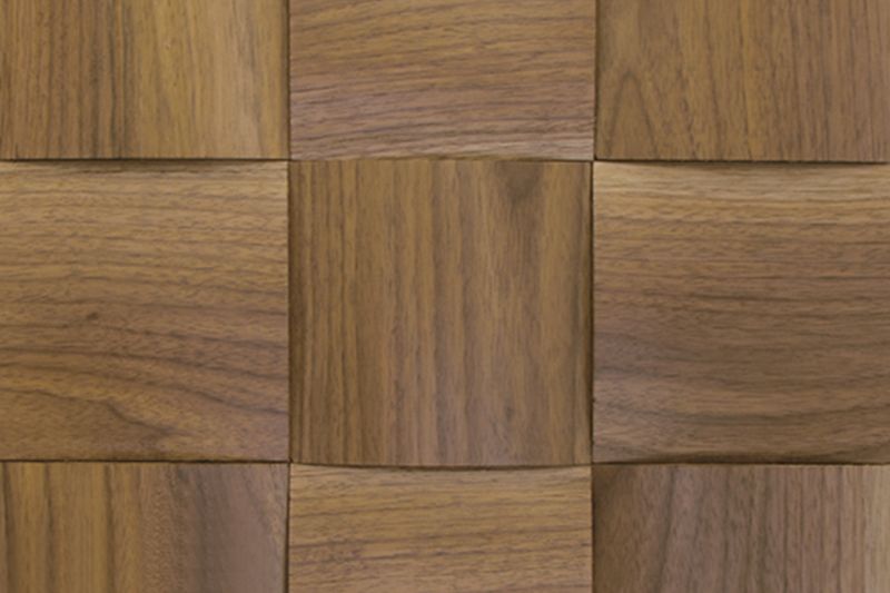 US Walnut Big Straw Mesh-mounted Wood Mosaic Wall Tile - Livfloors Collection