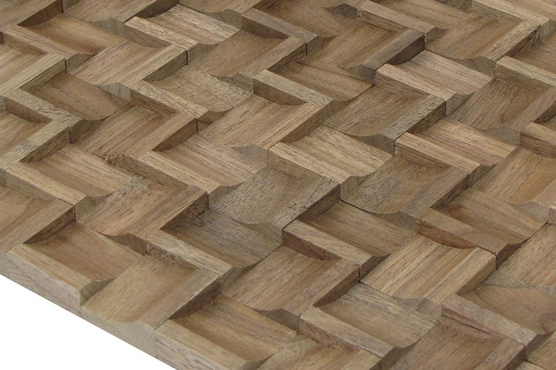 US Walnut Infinity Mesh-mounted Wood Mosaic Wall Tile - Livfloors Collection