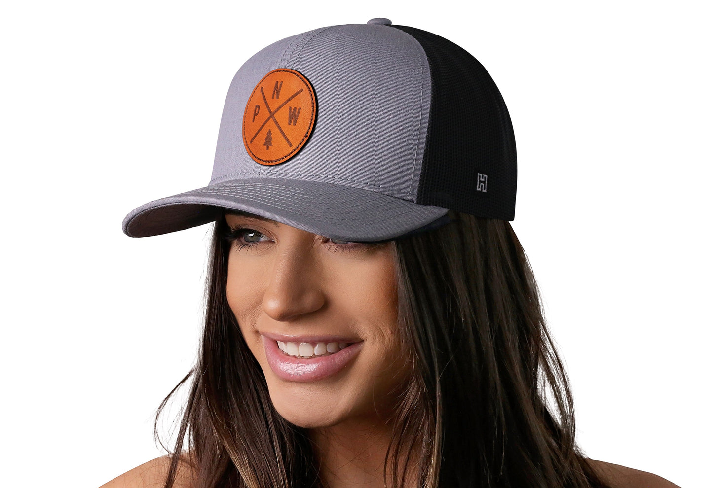 PNW Trucker Hat  |  Gray-Black PNW X Snapback