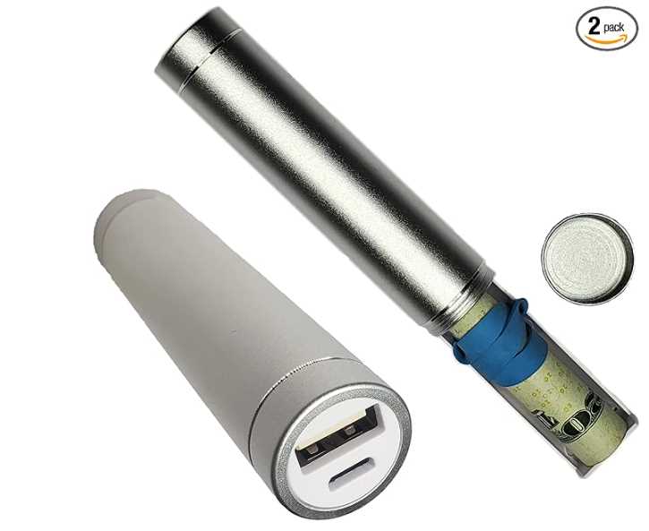 USB Charger Diversion Safes (2 Pack) - Best Diversion Safes To Stash Valuables In Charger Secret Compartment