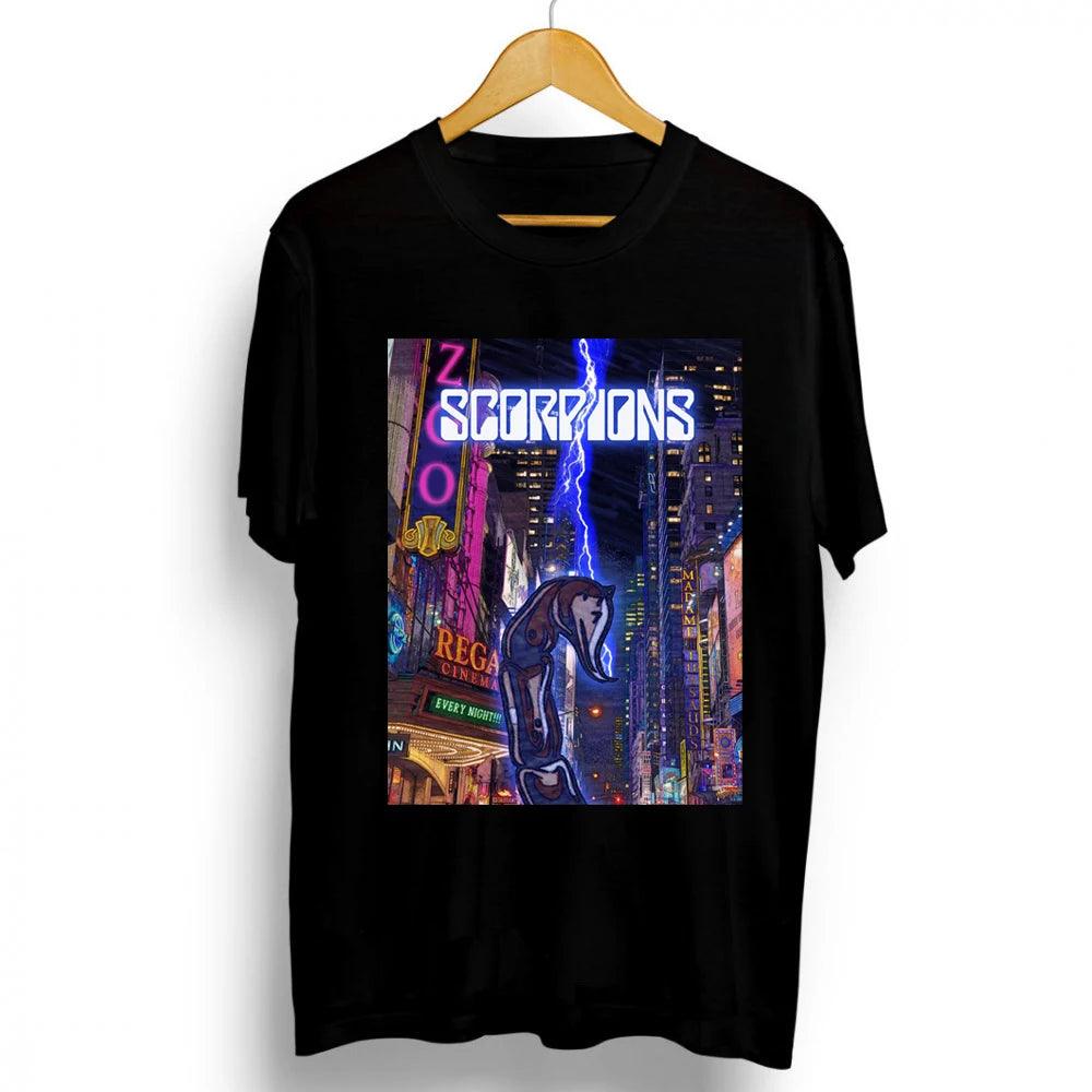 Scorpions 56th Anniversary T-Shirt – Heavy Metal Rock Band – Blackout Cotton Round Neck Graphic Tee - Premium T-Shirt from Lizard Vigilante - Just $22.99! Shop now at Lizard Vigilante