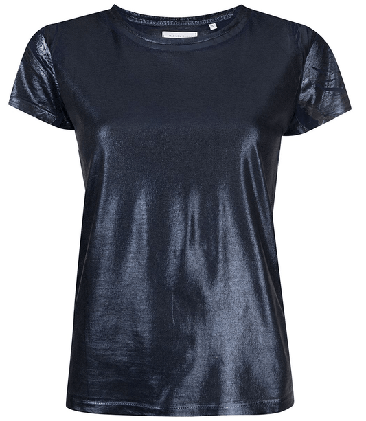 Metallic Coated Cotton T-Shirt