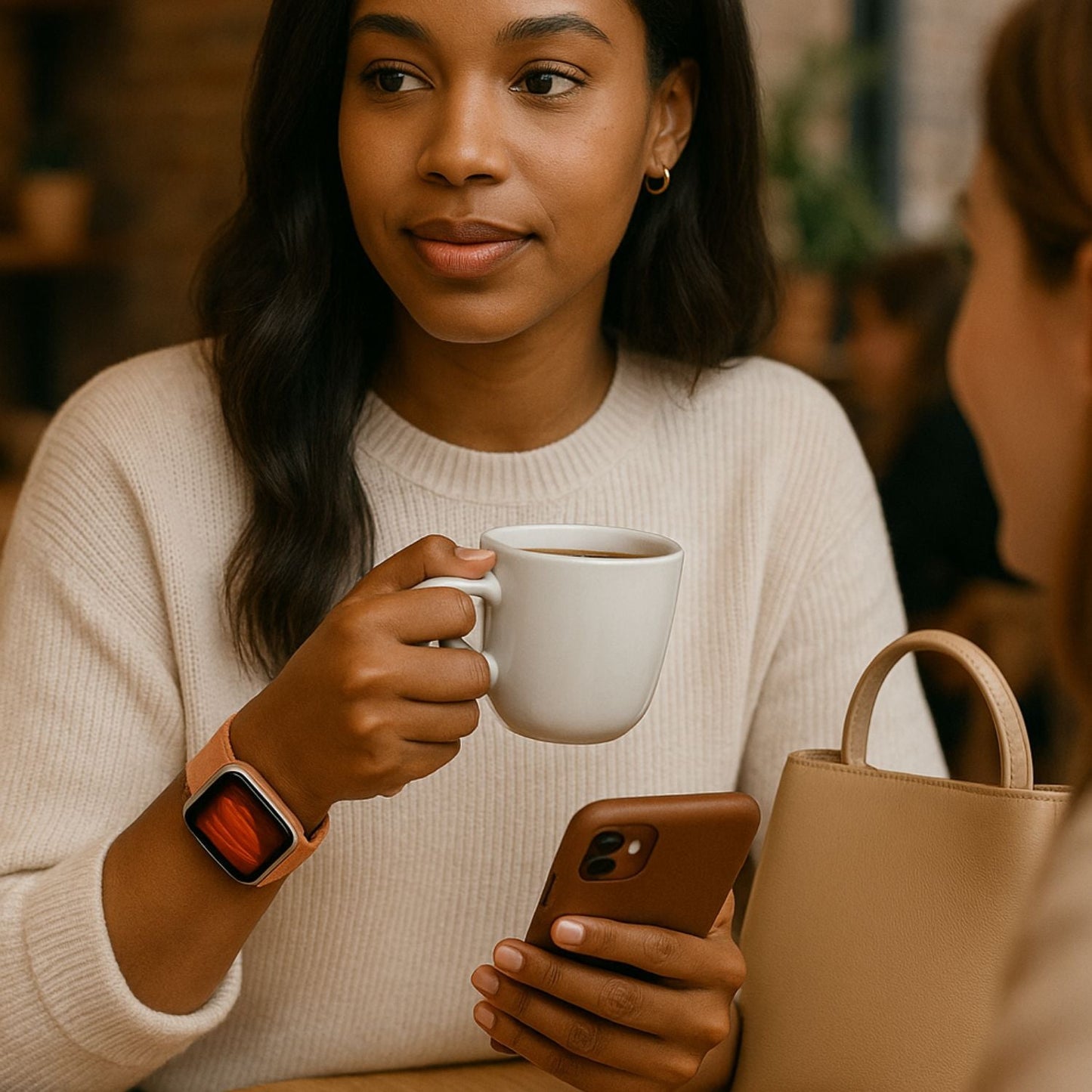 Classic Light Tan Leather Apple Watch Band - Dallas