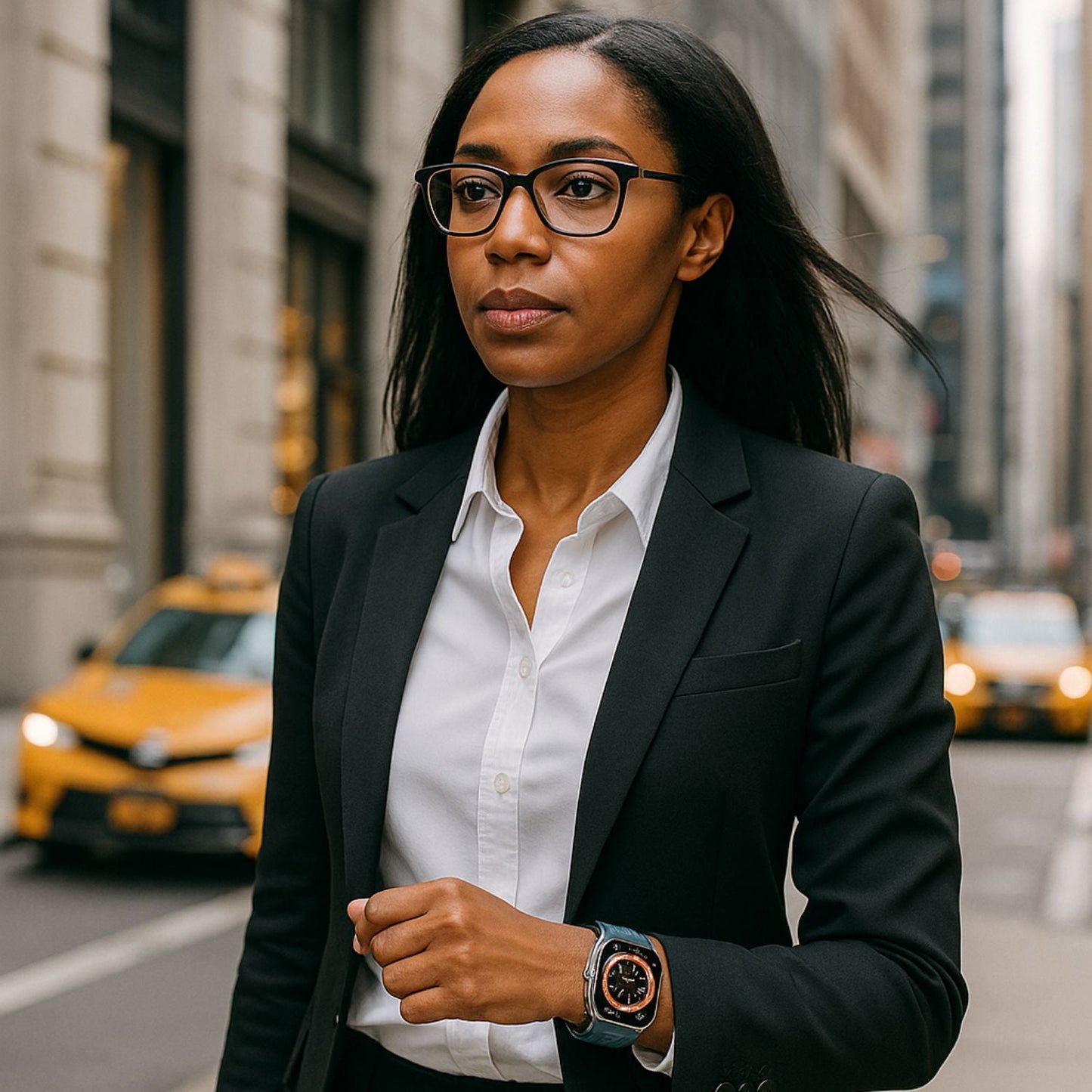 Apple Watch Blue Leather Strap - Boston
