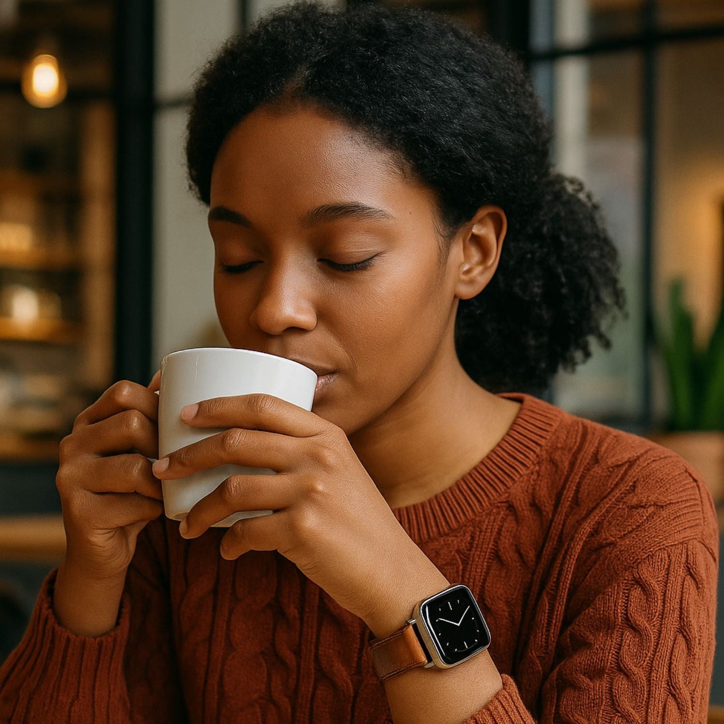 Apple Watch Dark Brown Leather Strap - Boston