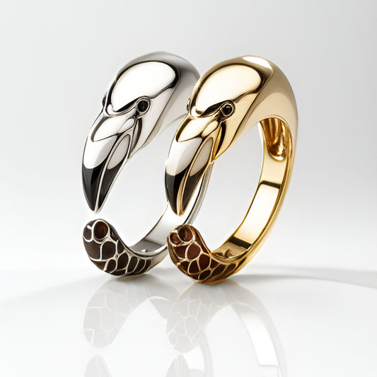 Sterling Silver Designer Flamingo Ring