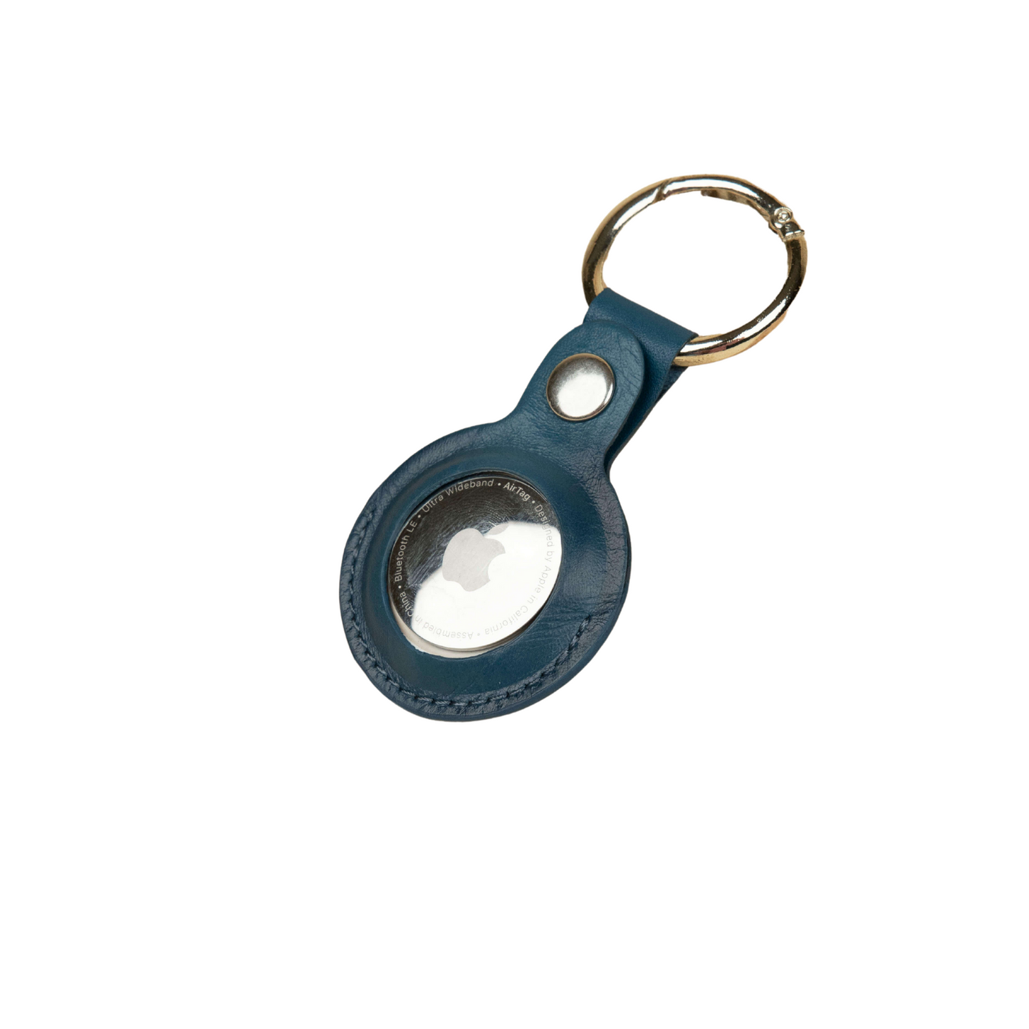 Premium Leather AirTag Holder - Blue - Orlando