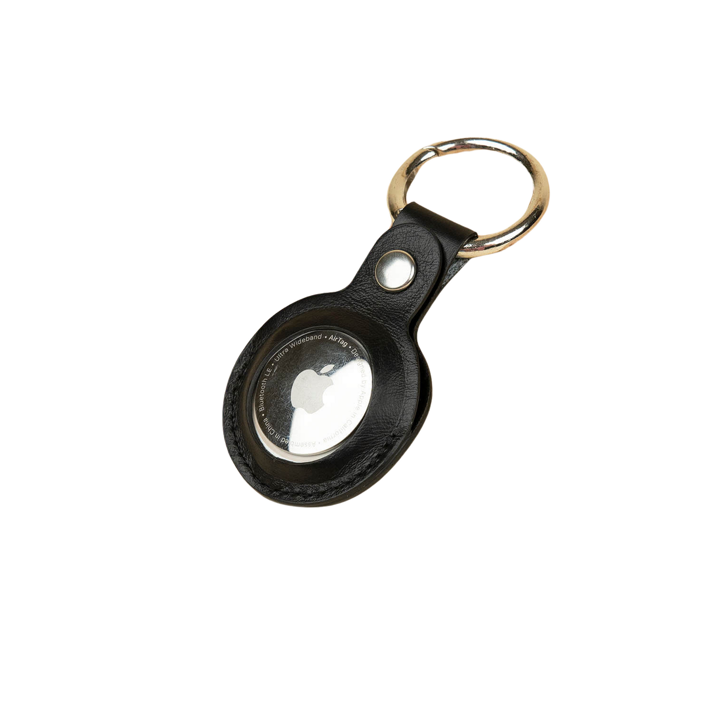 Premium Leather AirTag Holder - Black - Orlando