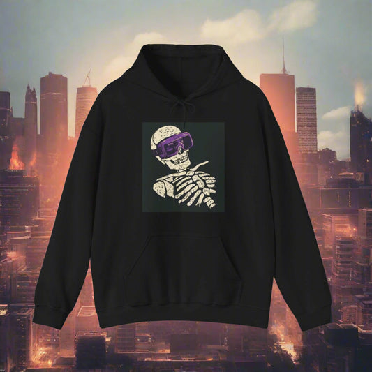 VR SKEL Hoodie – Heavy Blend Streetwear for the Afterlife-Ready (Respawn in Style) - Premium Hoodie from Printify - Just $44.64! Shop now at Lizard Vigilante