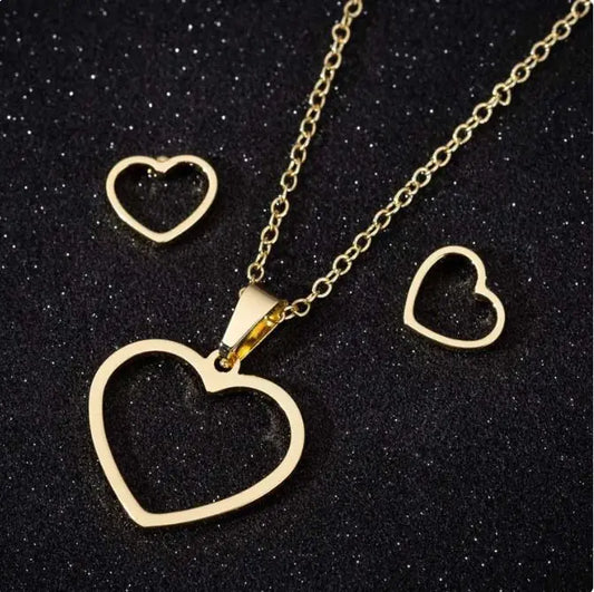 Stainless Steel Love Heart Necklaces For Women