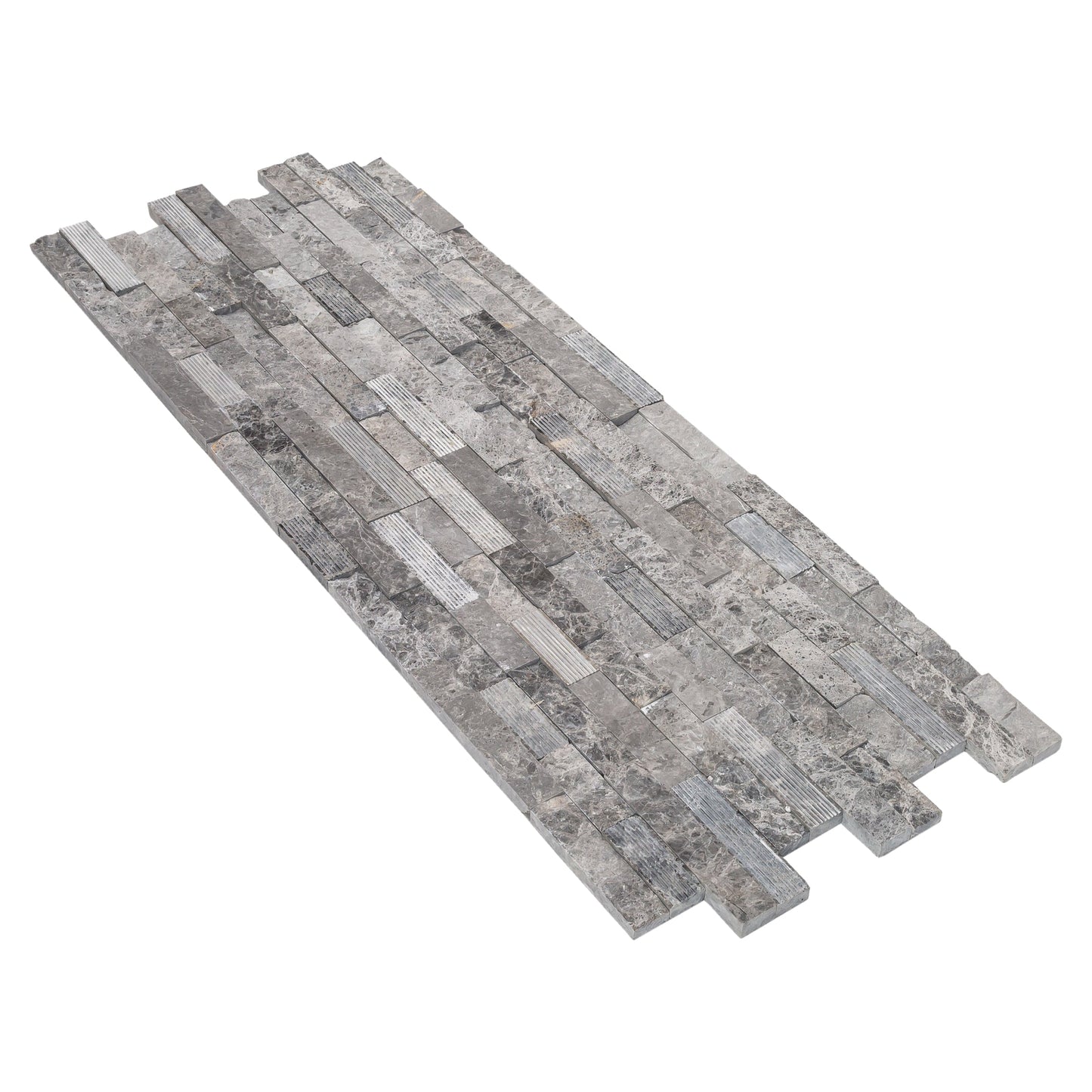 Ventana Gray Ledger Multi-surface 3D Panel 6"x24" Marble Wall Tile - Full Truckload