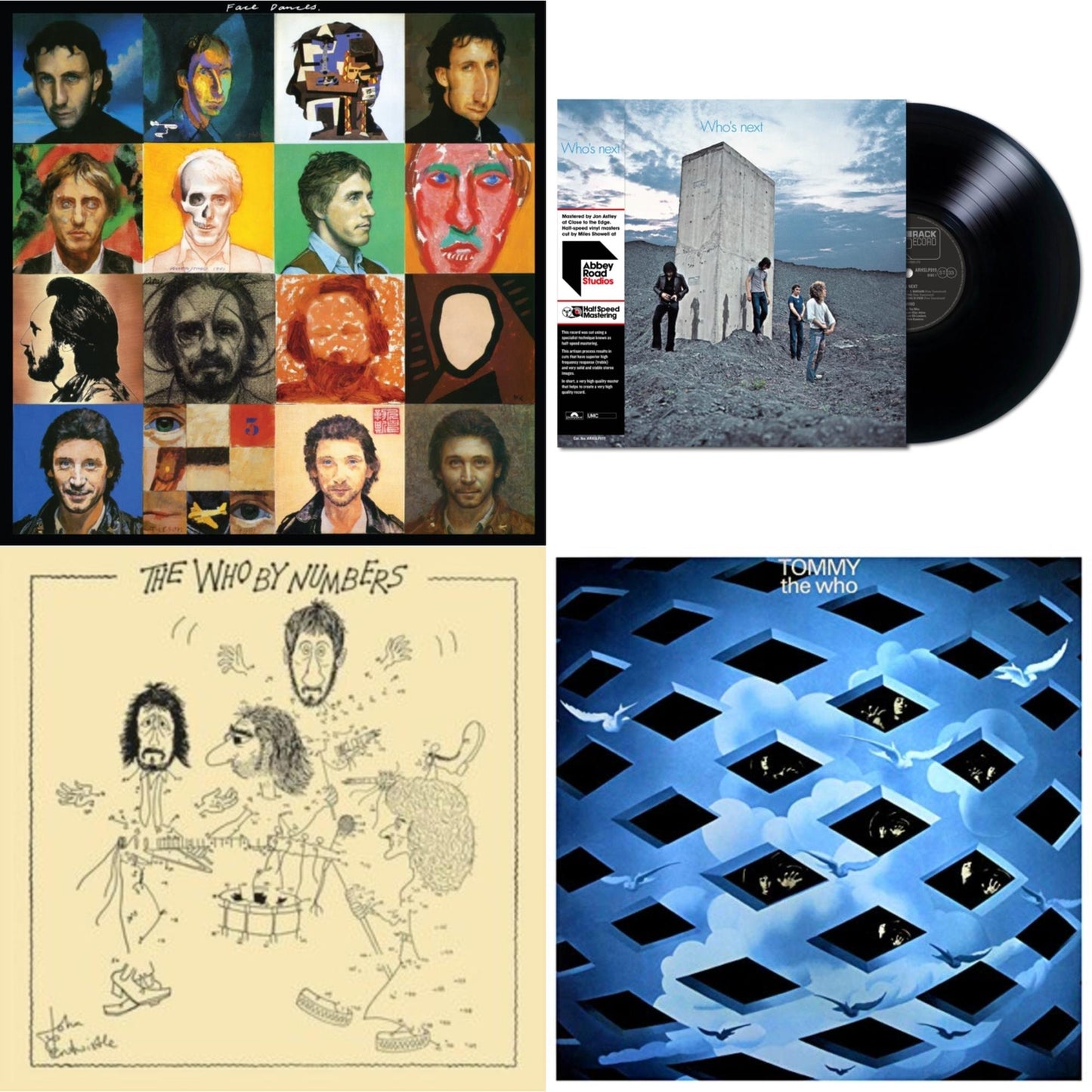 Face Dances (2LP/Color Vinyl) & Who's Next (Remastered Original Album) (Half-Speed LP Vinyl) & Who By Numbers (Half-Speed/180G) & Tommy