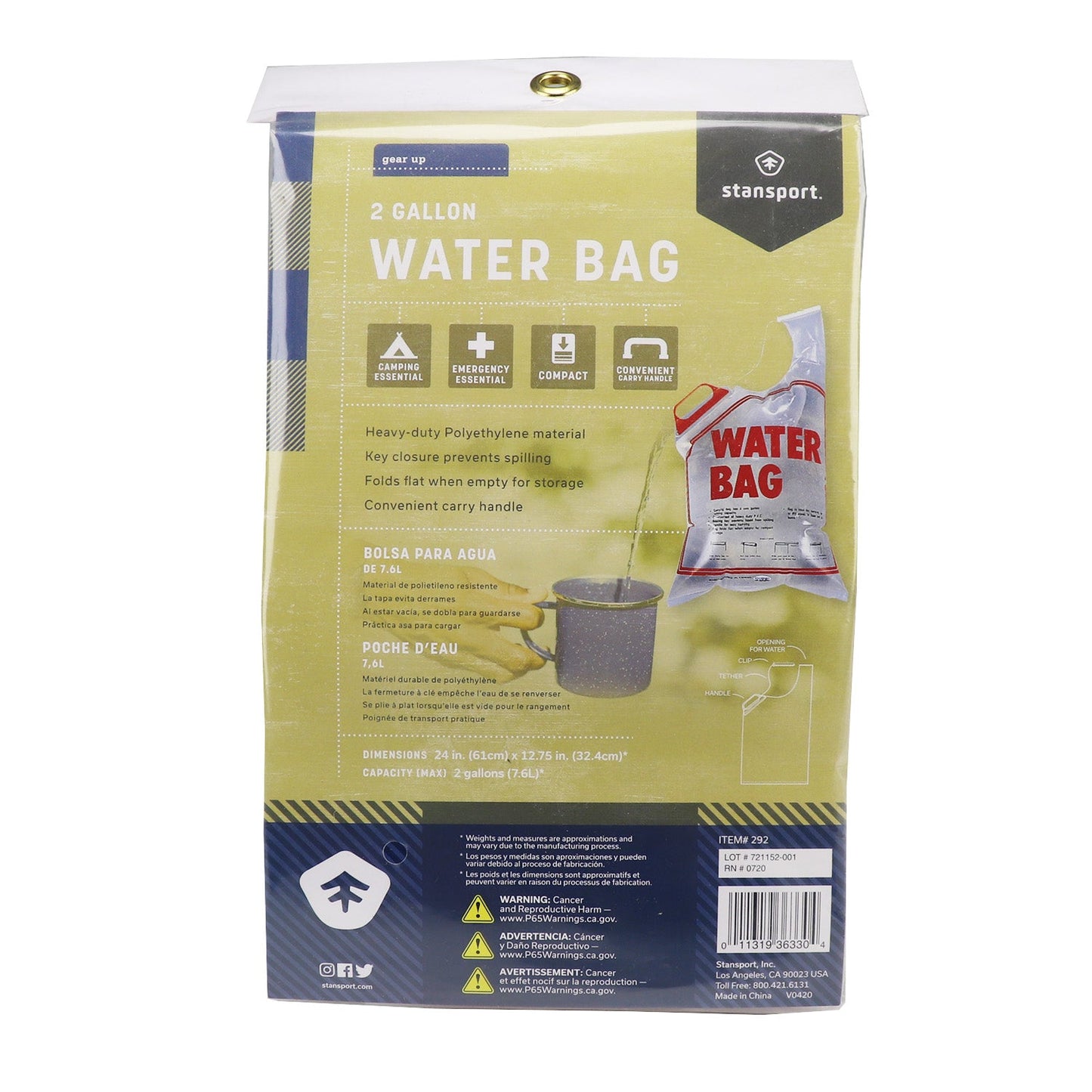 2 Gallon Water Bag