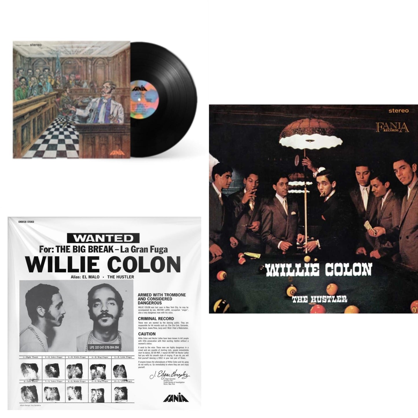 Willie Colon - Hustler & El Juicio (50Th Anniversary Edition) & Gran Fuga - LP Vinyl Bundle