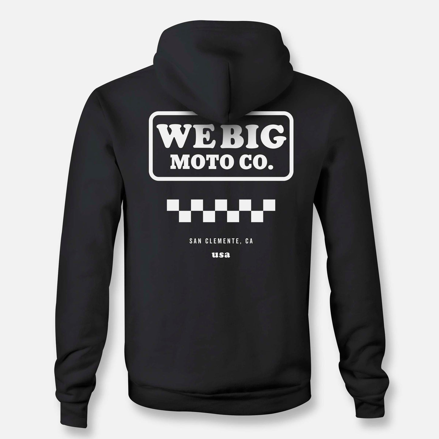 WEBIG MOTO CO ZIP HOODIE BLACK