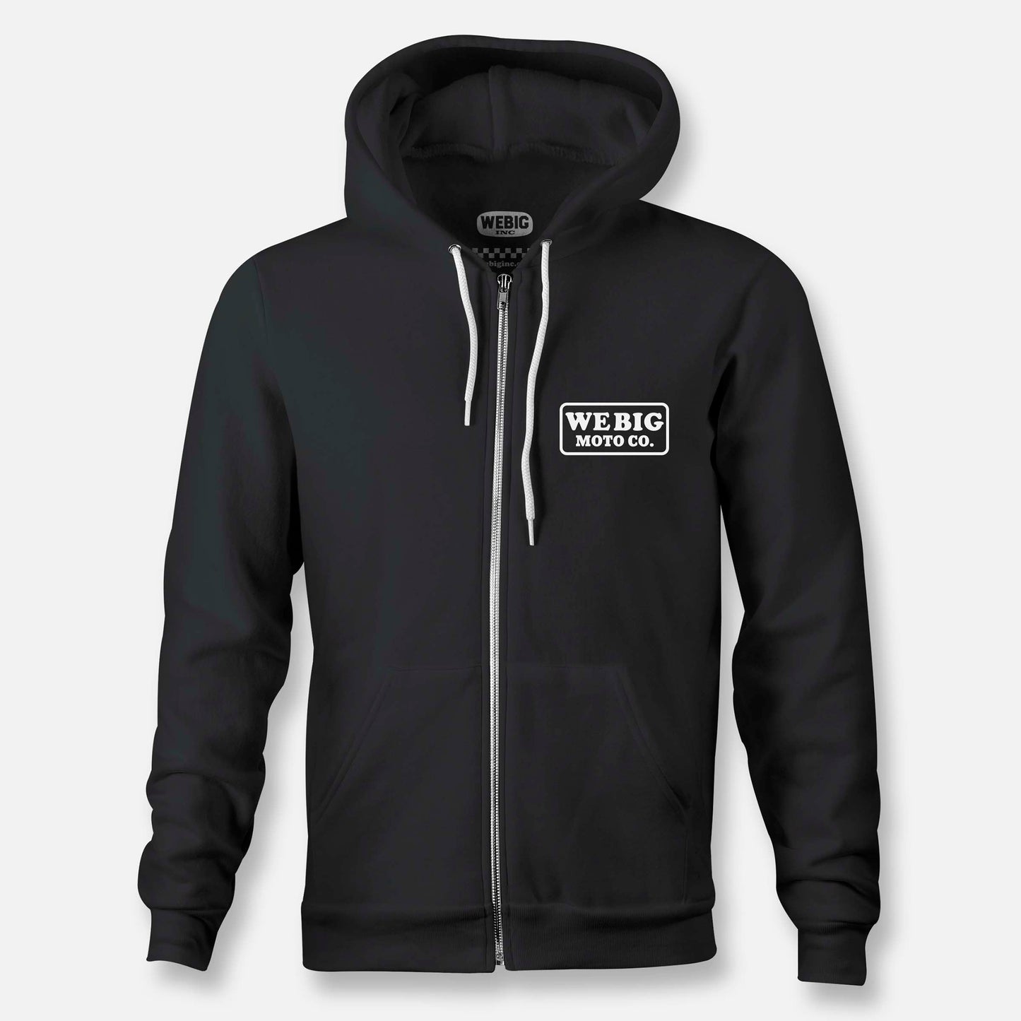 WEBIG MOTO CO ZIP HOODIE BLACK