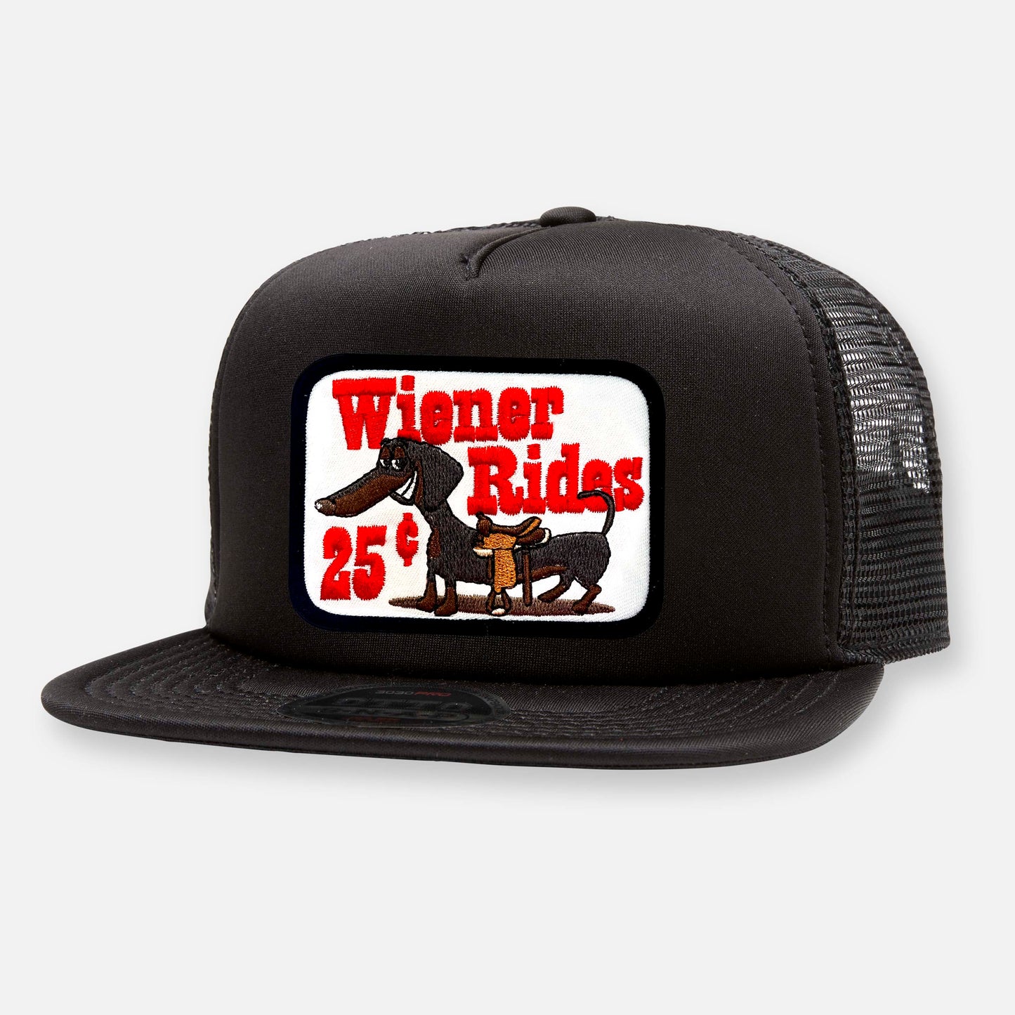 WIENER RIDES FLAT BILL PATCH HAT