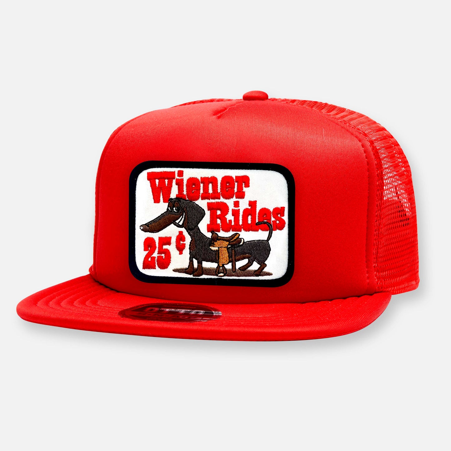 WIENER RIDES FLAT BILL PATCH HAT