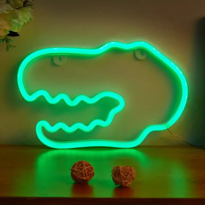 Dinosaur Shaped LED Neon Sign for Home Decor