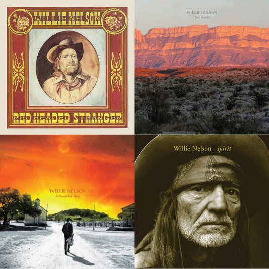 Willie Nelson - Red Headed Stranger (150G/Dl Insert) & Beautiful Time & Border & Spirit (180G) - LP Vinyl Bundle
