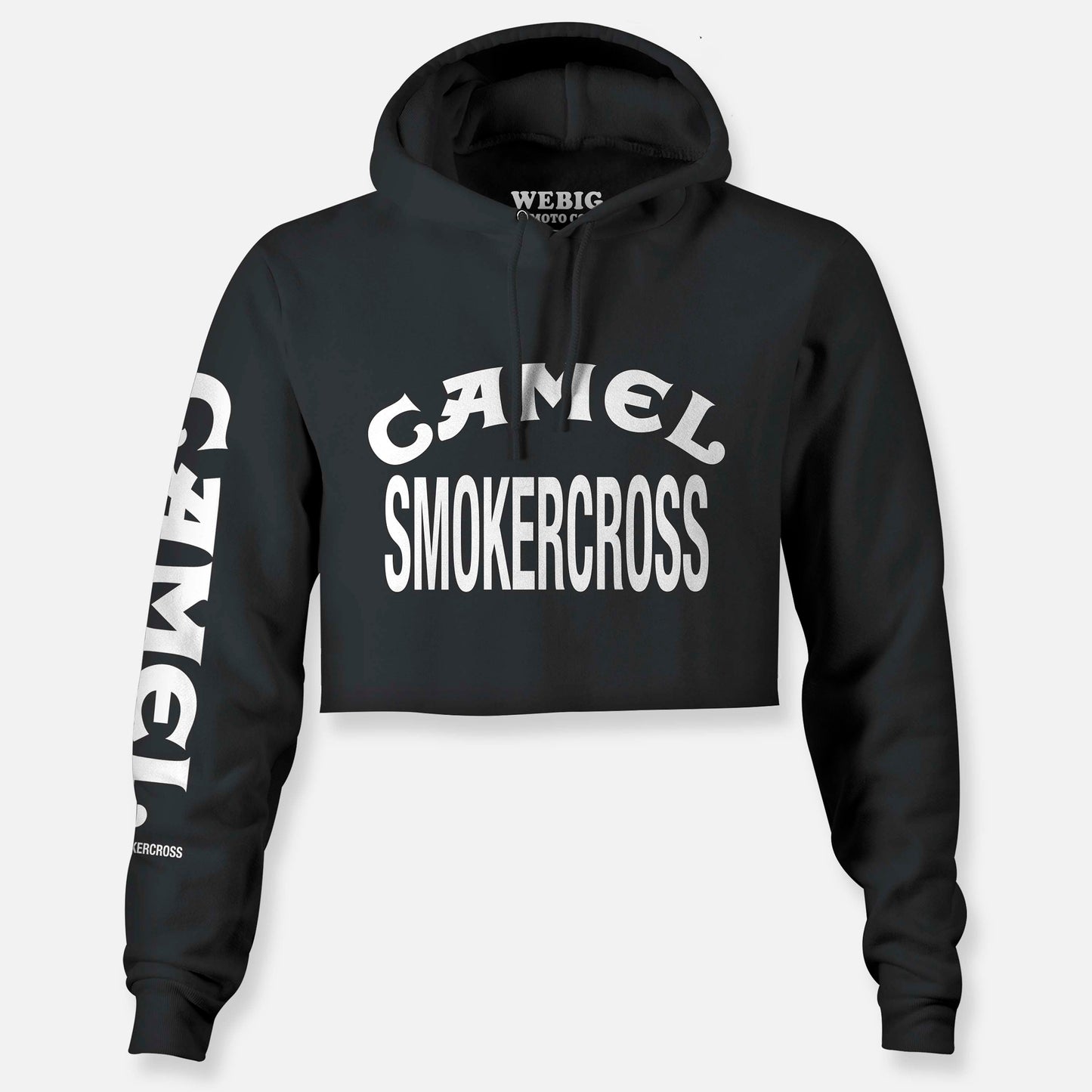 WOMENS CAMEL SMOKERCROSS RACING CROP HOODIE